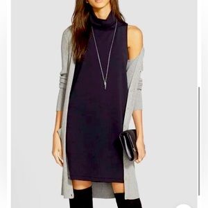Leith A-Line Black Turtleneck Dress Sleeveless Womens Size Extra Small